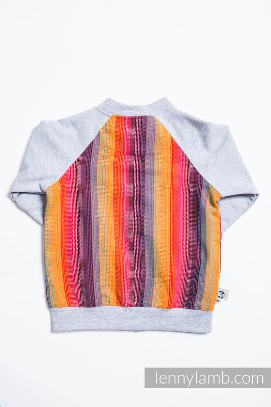 LennyBomber - Größe 62 - Rainbow Red Cotton mit Grau #babywearing