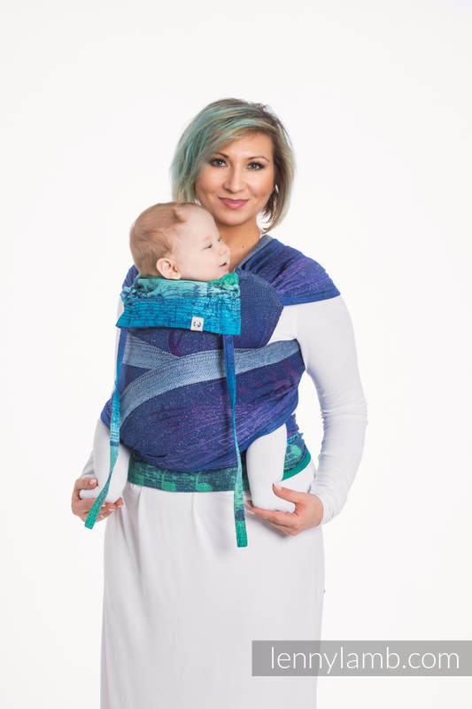WRAP-TAI portabebé Toddler con capucha/ jacquard sarga/60% algodón, 36% lana merino, 4% hilo metalizado/ SYMPHONY EUPHORIA #babywearing