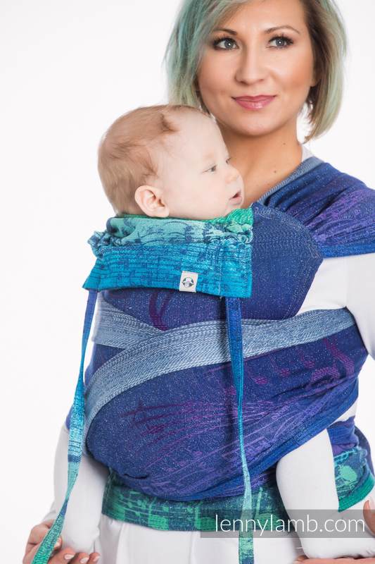 WRAP-TAI carrier Toddler with hood/ jacquard twill / 60% cotton, 36% merino wool, 4% metallised yarn / SYMPHONY EUPHORIA #babywearing