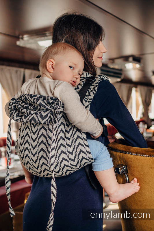 Nosidło Klamrowe ONBUHIMO z tkaniny żakardowej (44% bawełna, 56% wełna merino), rozmiar Toddler - ŁAŃCUCH MIŁOŚCI #babywearing