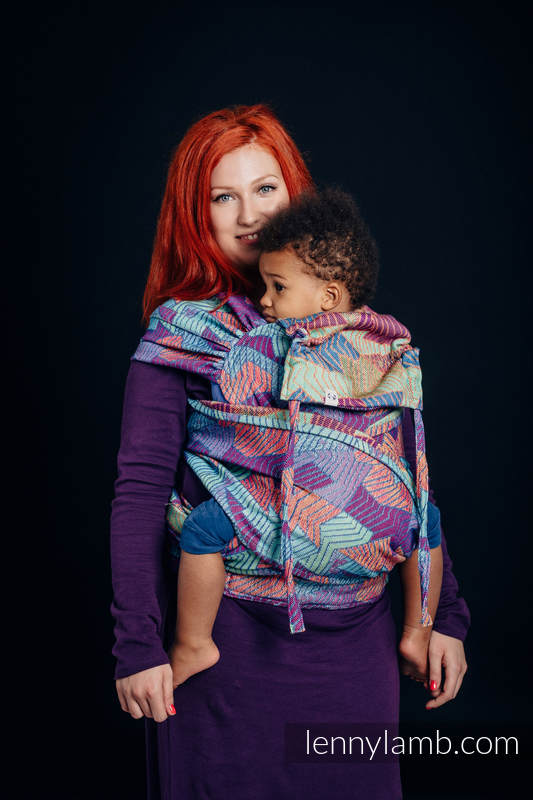 WRAP-TAI carrier Toddler with hood/ jacquard twill / 27% cotton, 73% Merino wool / PRISM #babywearing