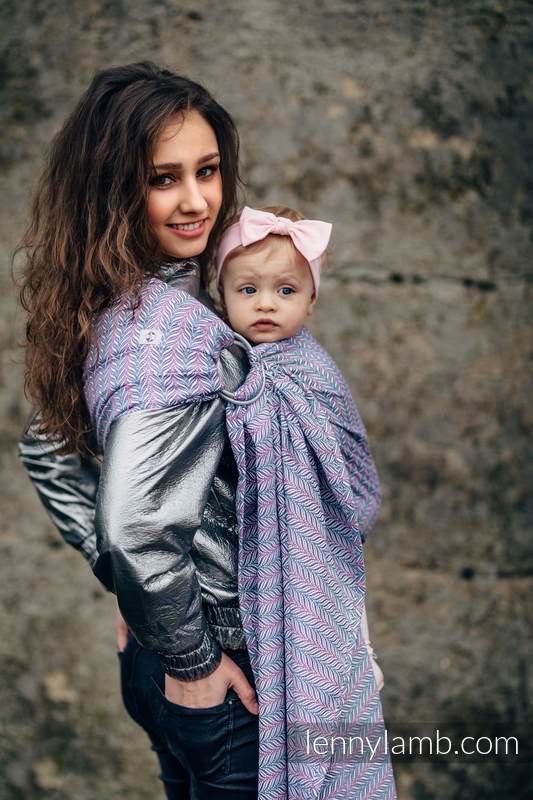 Żakardowa chusta kółkowa do noszenia dzieci, 100% bawełna - YUCCA - CHILLOUT - long 2.1m #babywearing