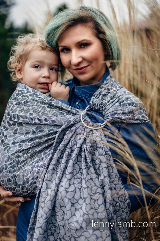 Ringsling, Jacquard Weave (100% cotton) - with gathered shoulder - COLORS OF MYSTERY - long 2.1m #babywearing