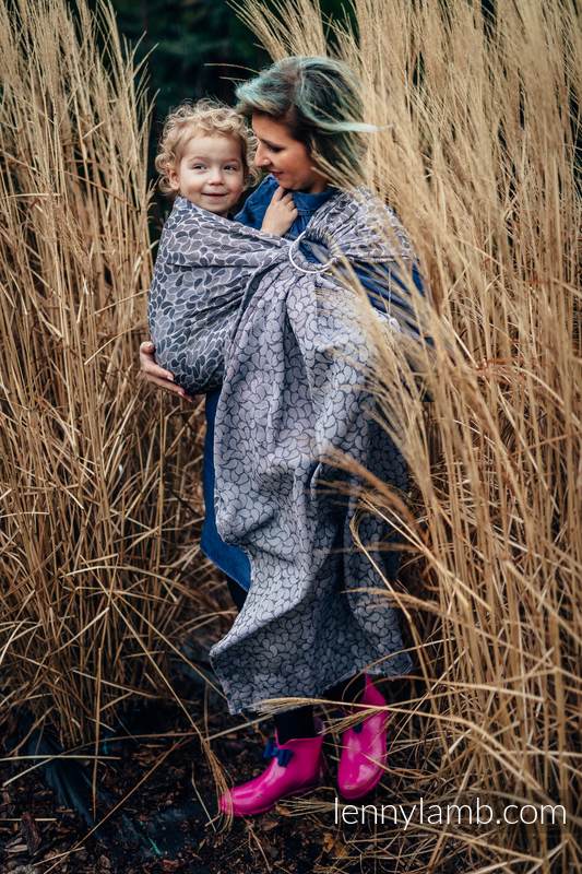 Żakardowa chusta kółkowa do noszenia dzieci, bawełna, ramię bez zakładek - KOLORY TAJEMNICY - long 2.1m #babywearing