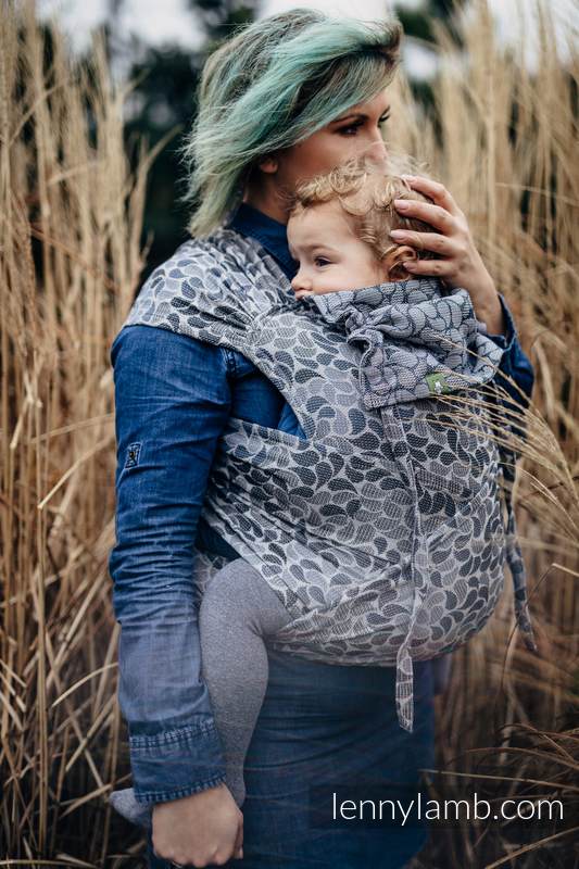 WRAP-TAI portabebé Mini con capucha/ jacquard sarga/100% algodón/ COLORS OF MYSTERY #babywearing