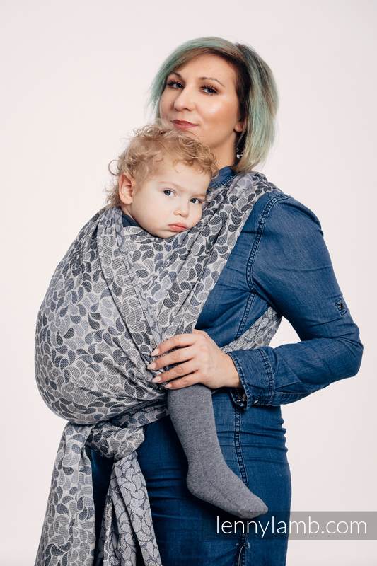 Żakardowa chusta do noszenia dzieci, bawełna - KOLORY TAJEMNICY - rozmiar XS #babywearing