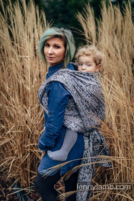 Żakardowa chusta do noszenia dzieci, bawełna - KOLORY TAJEMNICY - rozmiar L (drugi gatunek) #babywearing