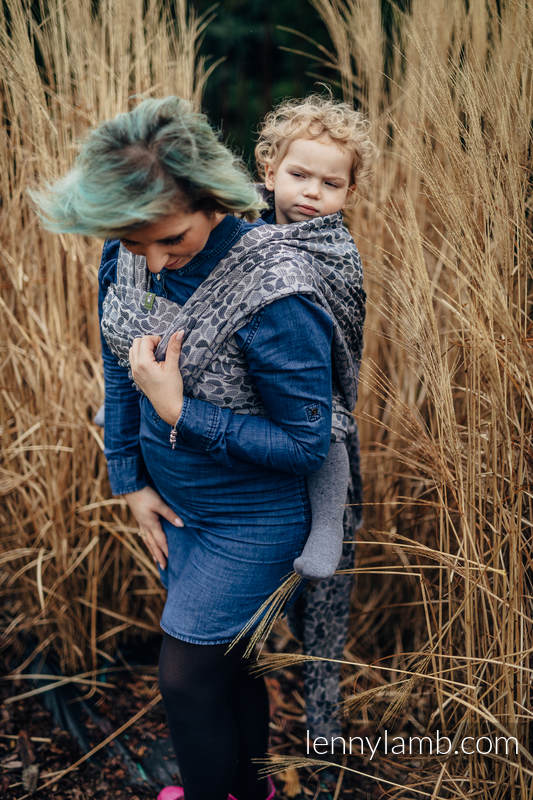 Żakardowa chusta do noszenia dzieci, bawełna - KOLORY TAJEMNICY - rozmiar S #babywearing