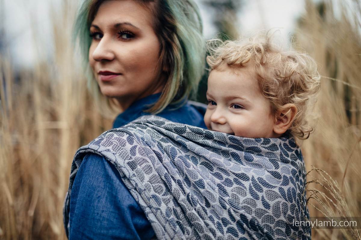 Żakardowa chusta do noszenia dzieci, bawełna - KOLORY TAJEMNICY - rozmiar XL #babywearing