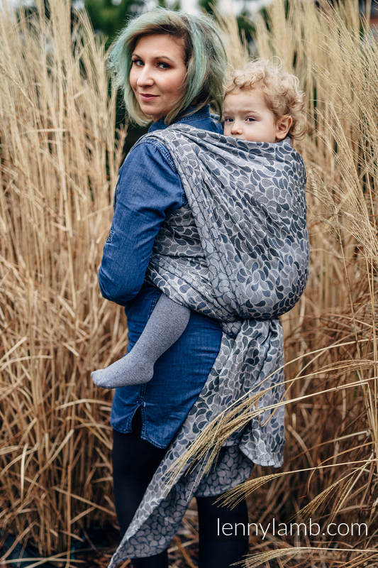 Żakardowa chusta do noszenia dzieci, bawełna - KOLORY TAJEMNICY - rozmiar XS #babywearing