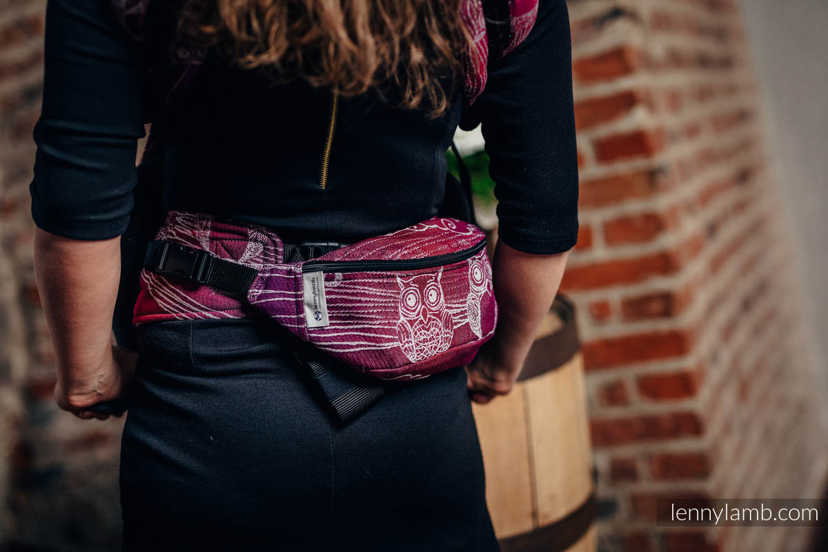 Waist Bag made of woven fabric, (100% cotton) - BUBO OWLS - LOST IN BORDEAUX #babywearing