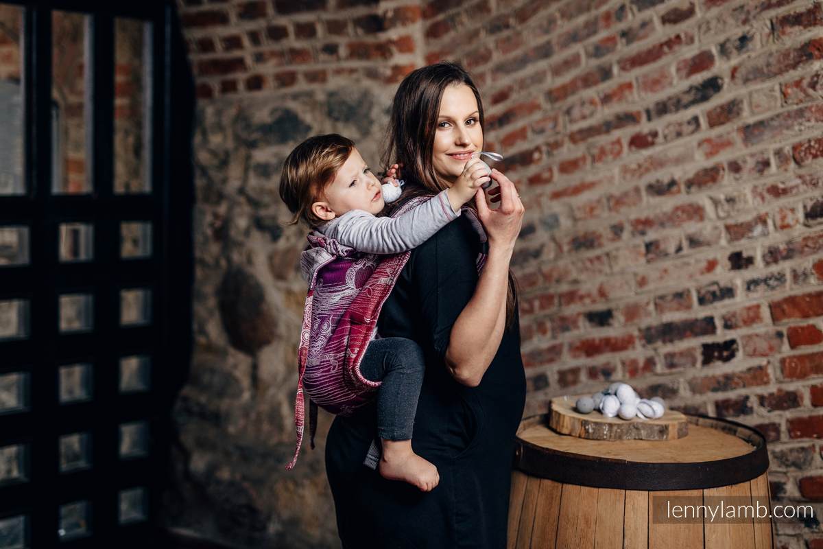 Onbuhimo de Lenny, taille toddler, jacquard (100% coton) - BUBO OWLS - LOST IN BORDEAUX #babywearing