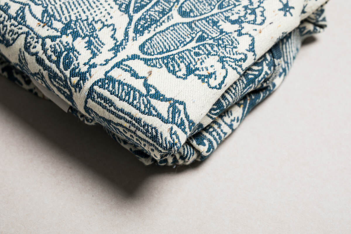 Baby Wrap, Jacquard Weave (48% merino wool, 29% cotton, 12% cashmere, 11% silk) - HORIZONS VERGE - TEN YEARS OF LENNYLAMB  - size XS #babywearing
