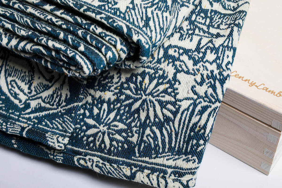 Baby Wrap, Jacquard Weave (48% merino wool, 29% cotton, 12% cashmere, 11% silk) - HORIZONS VERGE - TEN YEARS OF LENNYLAMB  - size XS #babywearing