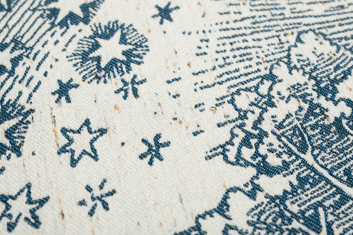 Baby Wrap, Jacquard Weave (48% merino wool, 29% cotton, 12% cashmere, 11% silk) - HORIZONS VERGE - TEN YEARS OF LENNYLAMB  - size XS #babywearing