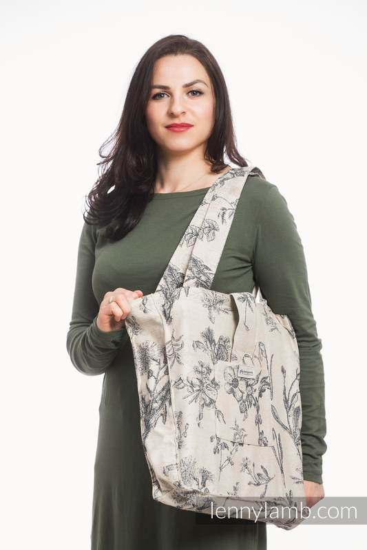 Shoulder bag made of wrap fabric (100% cotton) - HERBARIUM - standard size 37cmx37cm #babywearing