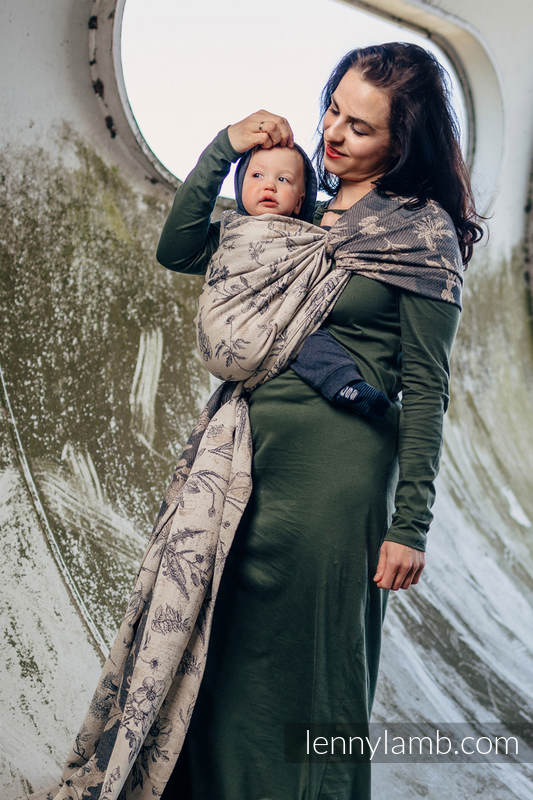 Żakardowa chusta do noszenia dzieci, bawełna - HERBARIUM - rozmiar L #babywearing
