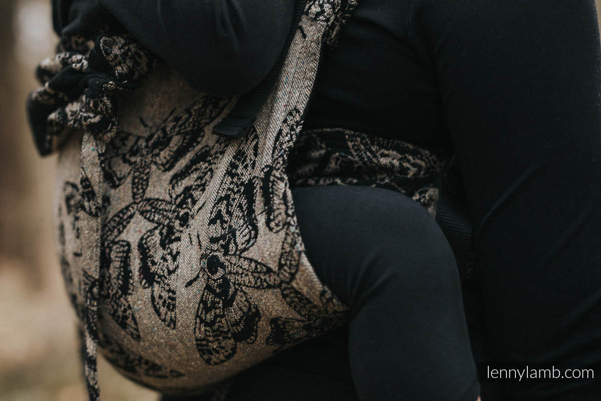 Nosidło Klamrowe ONBUHIMO  z tkaniny żakardowej (65% Bawełna 35% Jedwab), rozmiar Standard - KRÓLOWA NOCY - PAMINA #babywearing