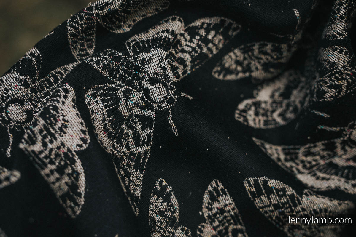 Baby Wrap, Jacquard Weave (65% cotton 35% silk) - QUEEN OF THE NIGHT - PAMINA - size L #babywearing