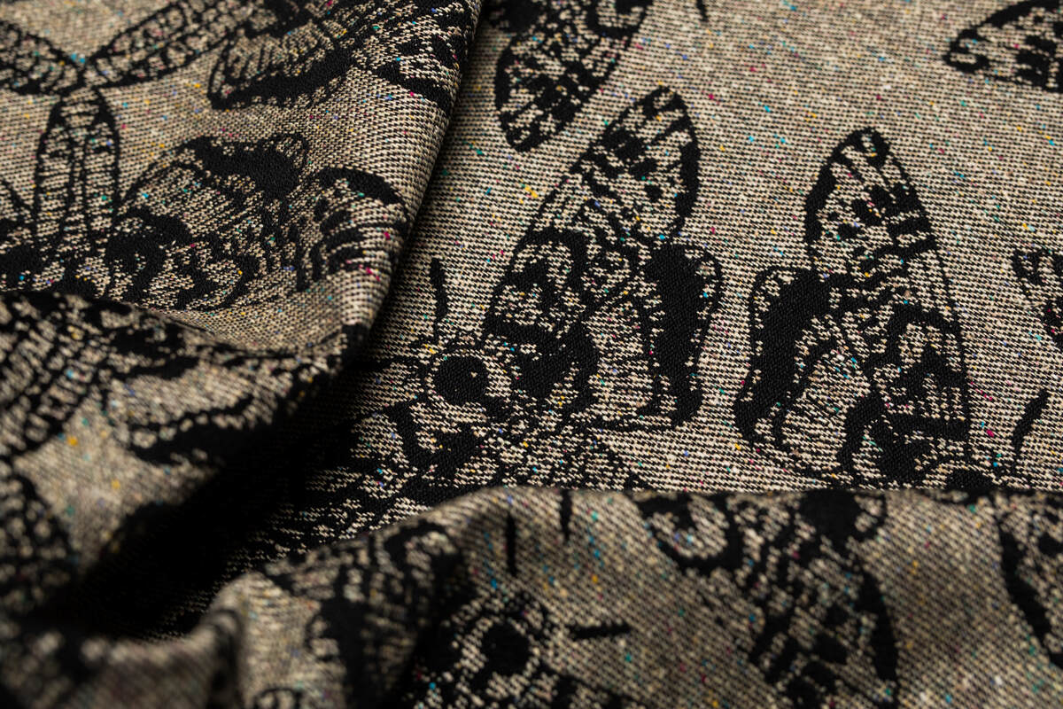 Lenny Buckle Onbuhimo PRO baby carrier, standard size, jacquard weave (65% cotton 35% silk) - QUEEN OF THE NIGHT - PAMINA #babywearing