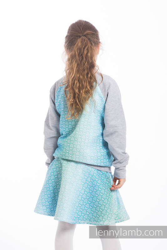 LennyBomber - talla 140 - Big Love - Ice Mint con Gris #babywearing