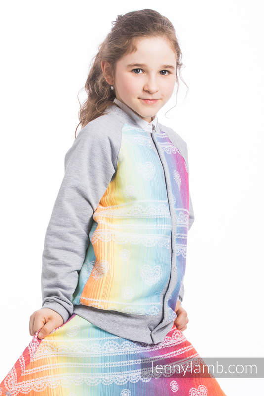 LennyBomber - size 104 - Rainbow Lace & Grey  #babywearing