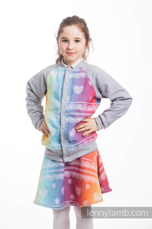 LennyBomber - size 140 - Rainbow Lace & Grey #babywearing