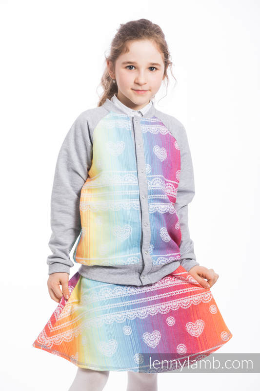 LennyBomber - size 140 - Rainbow Lace & Grey #babywearing