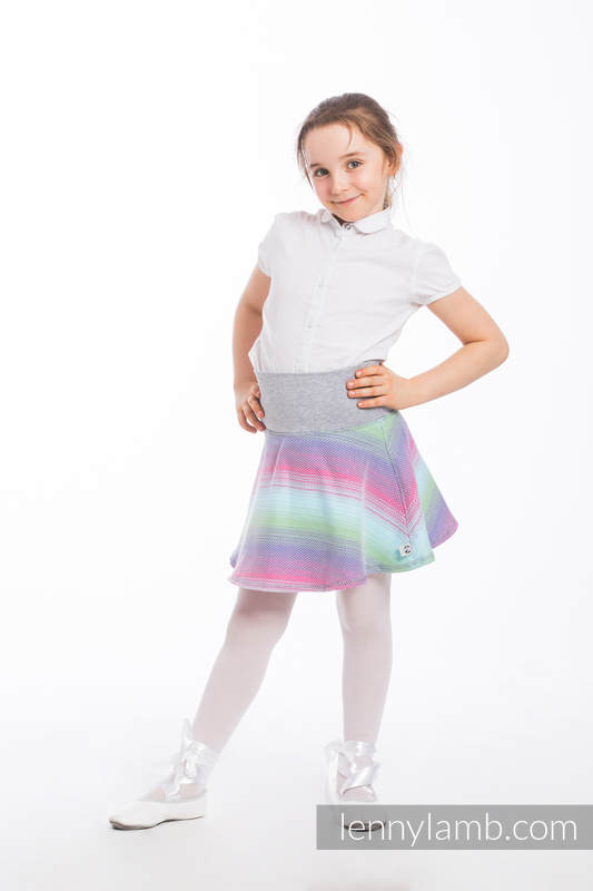 LennySkirt - Größe 116 - Little Herringbone Impression mit Grey #babywearing