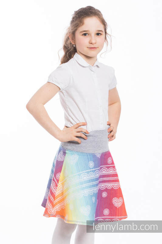LennySkirt - Größe 146 - Rainbow Lace mit Grau #babywearing