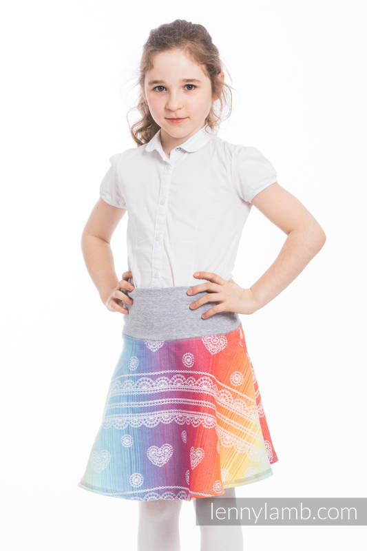 LennySkirt - talla 158 - Rainbow Lace con Gris #babywearing