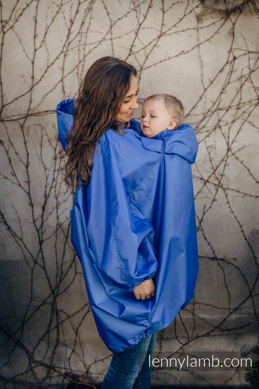 Płaszczyk przeciwdeszczowy - rozmiar L/XL - Niebieski #babywearing