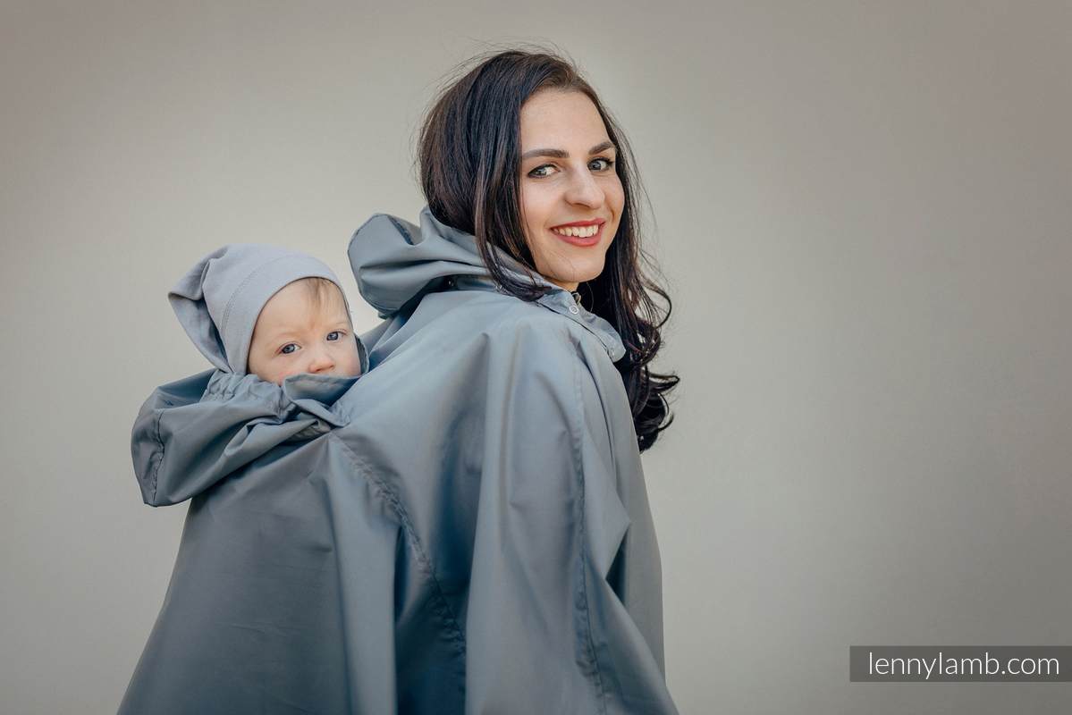 Regenmantel für Babytragen - Größe L/XL - Gray (grad B) #babywearing
