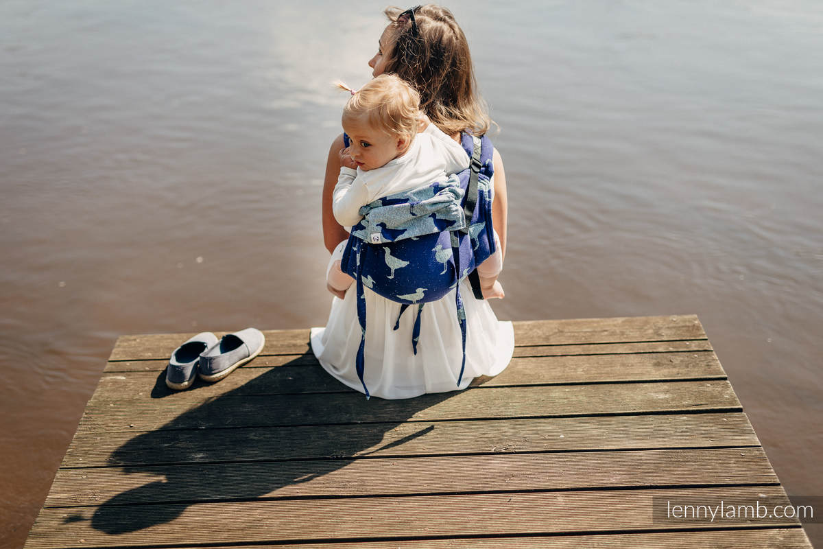 Onbuhimo de Lenny, taille toddler, jacquard (65% Coton, 35% Soie) - LARINA #babywearing