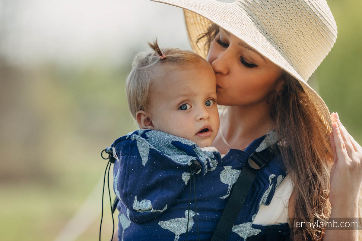 Porte-bébé ergonomique- taille toddler - jacquard - 65% coton, 35% soie - LARINA - Deuxième génération #babywearing