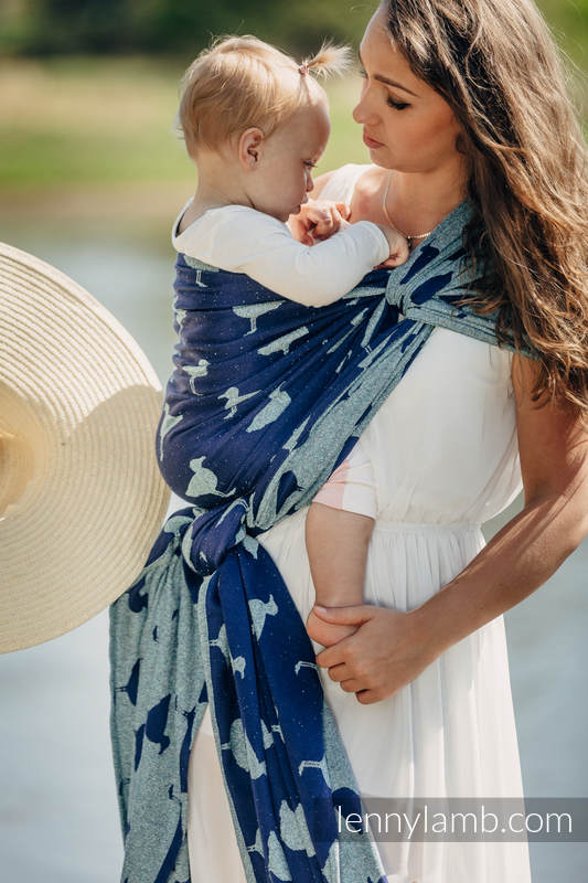 Baby Wrap, Jacquard Weave (65% cotton, 35% silk) - LARINA - size M #babywearing