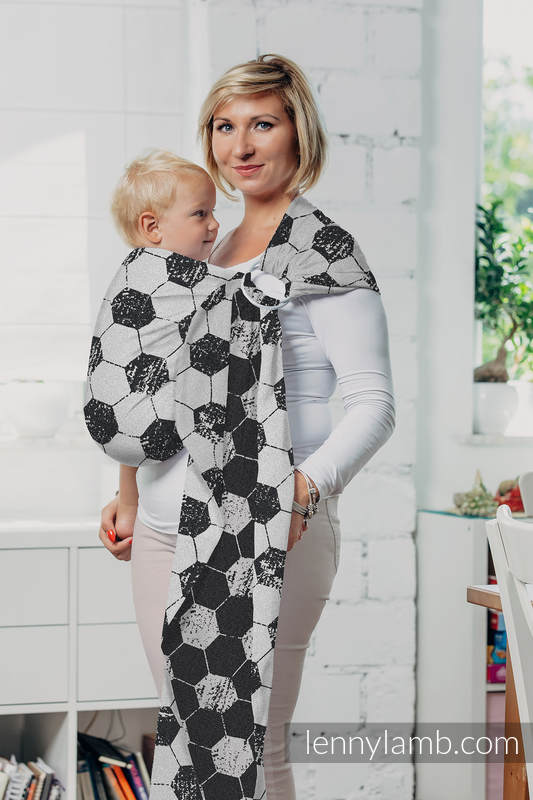Ringsling, Jacquard Weave (100% cotton) - with gathered shoulder - FAIR PLAY - long 2.1m #babywearing