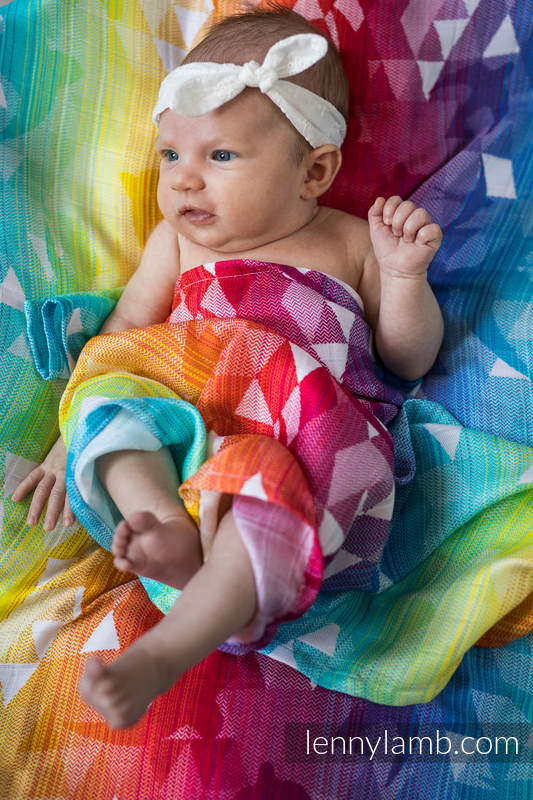 Swaddle Blanket - SWALLOWS RAINBOW LIGHT  #babywearing
