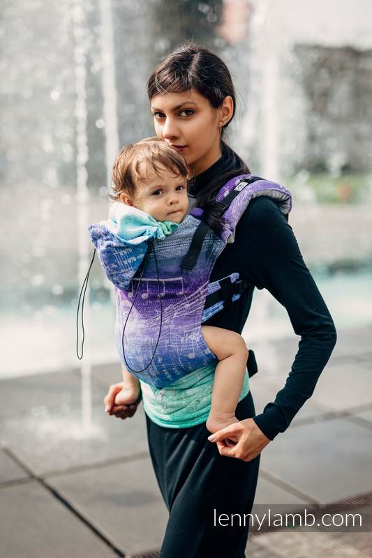 Mochila ergonómica, talla bebé, jacquard (65% algodón, 35% lino) - SYMPHONY  PURE JOY - Segunda generación #babywearing