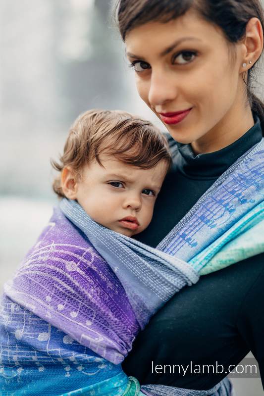 Baby Wrap, Jacquard Weave (65% cotton, 35% linen) - SYMPHONY PURE JOY - size XS #babywearing