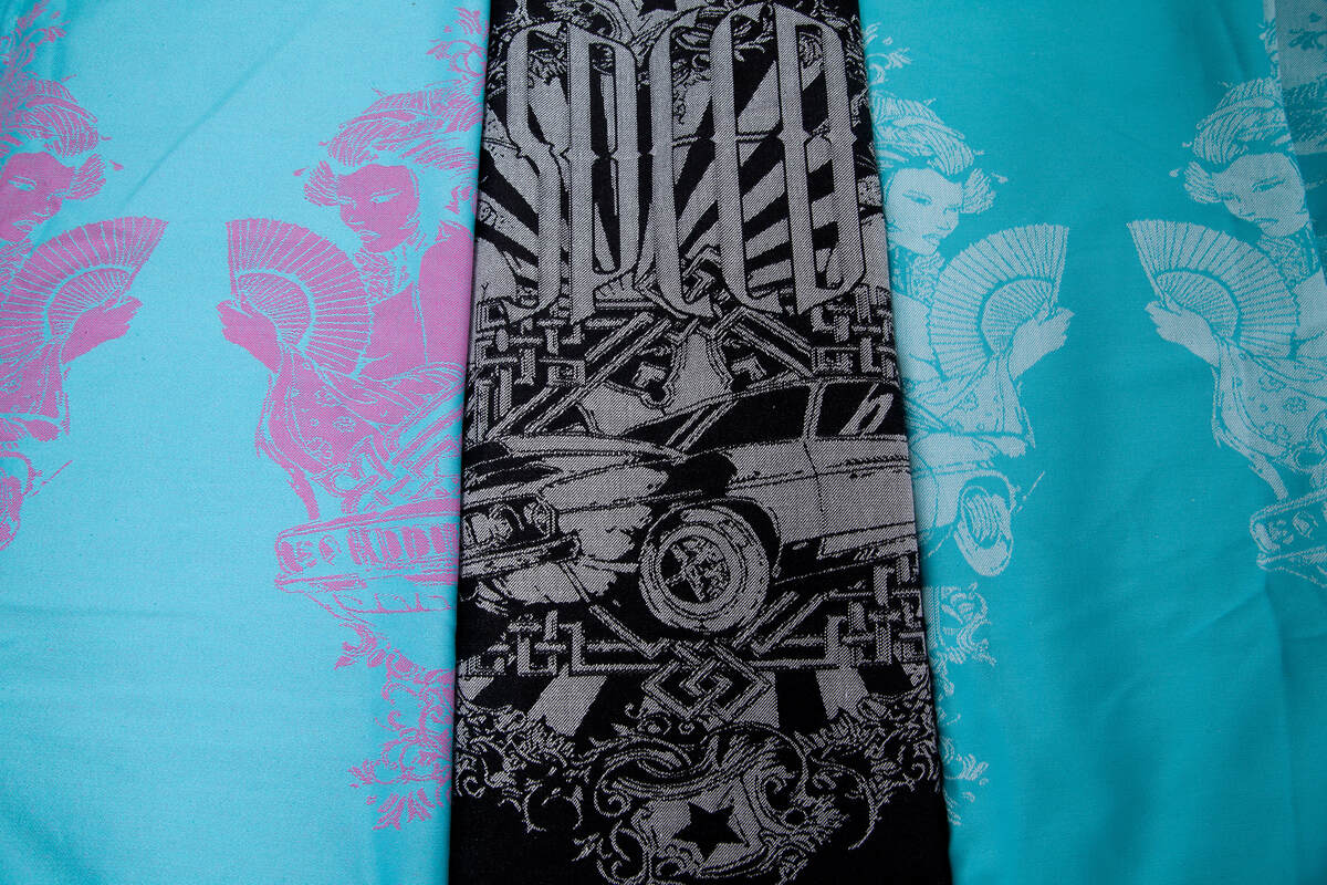 Baby Wrap, Jacquard Weave (100% cotton) - Speed Turquoise & Pink - size S #babywearing