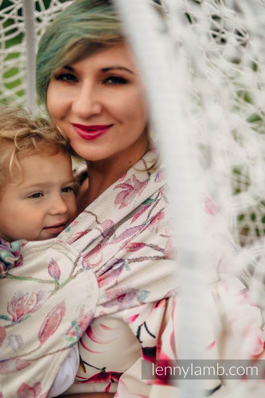 WRAP-TAI carrier Toddler with hood, jacquard weave, 100% cotton - MAGNOLIA #babywearing