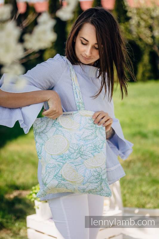Shopping bag made of wrap fabric (100% cotton) - FRESH LEMON  #babywearing