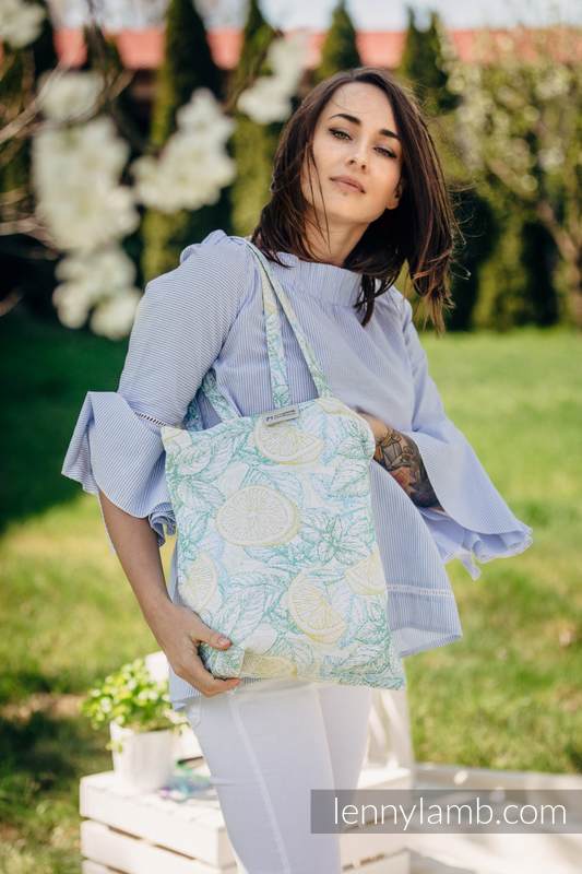 Shopping bag made of wrap fabric (100% cotton) - FRESH LEMON  #babywearing