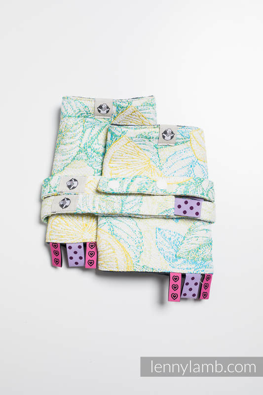 Drool Pads & Reach Straps Set, (60% cotton, 40% polyester) - FRESH LEMON  #babywearing