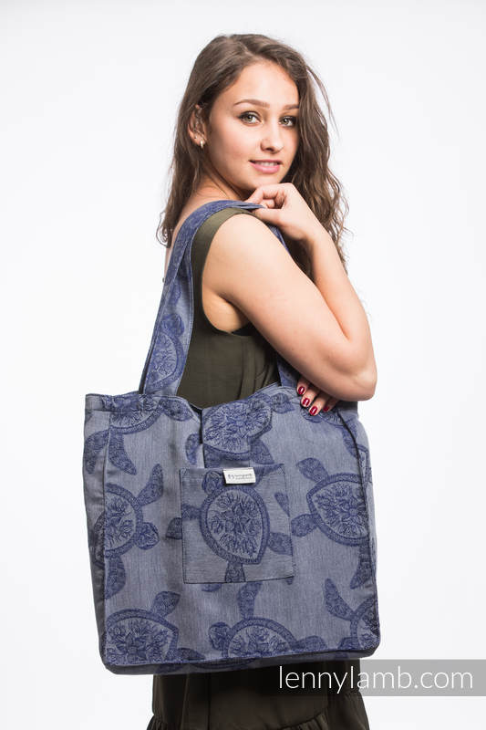 Shoulder bag made of wrap fabric (100% cotton) - SEA ADVENTURE - CALM BAY - standard size 37cmx37cm #babywearing