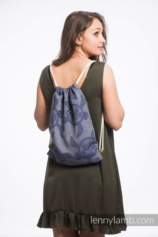 Sackpack made of wrap fabric (100% cotton) - SEA ADVENTURE - CALM BAY - standard size 32cmx43cm #babywearing