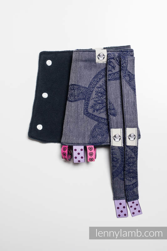 Drool Pads & Reach Straps Set, (60% cotton, 40% polyester) - SEA ADVENTURE - CALM BAY #babywearing
