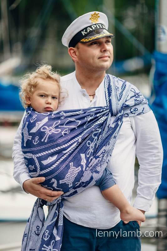 Baby Wrap, Jacquard Weave (100% cotton) - SEA STORIES - size L #babywearing