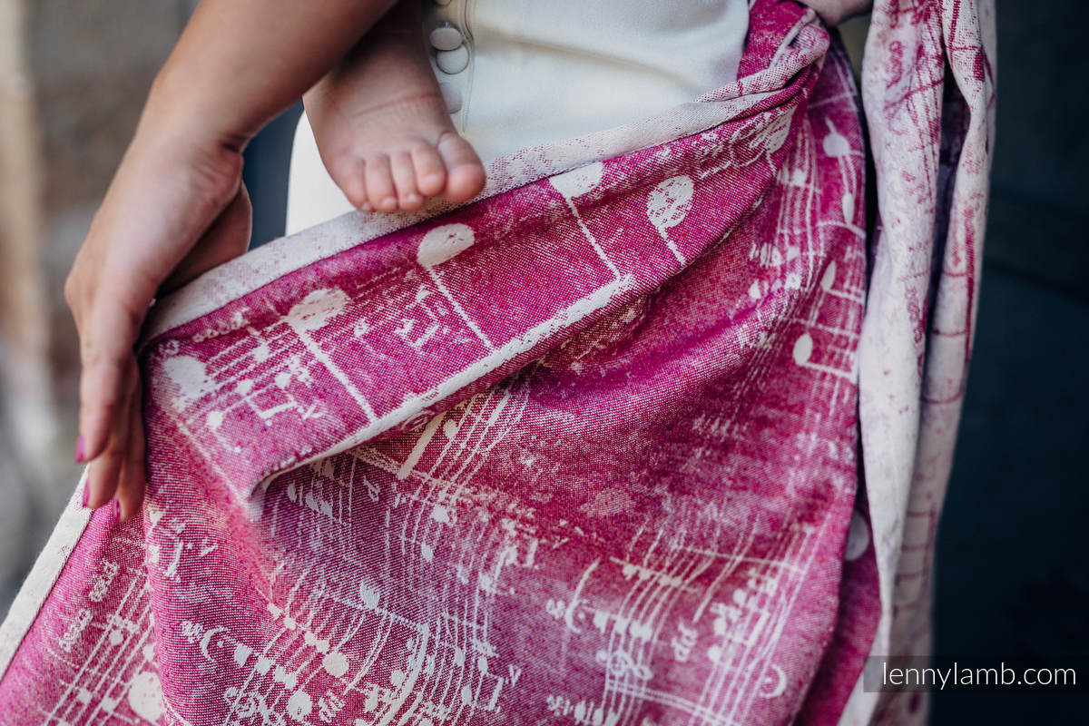 Baby Wrap, Jacquard Weave - 62% cotton, 38% silk - SYMPHONY SWEETNESS - size XL #babywearing